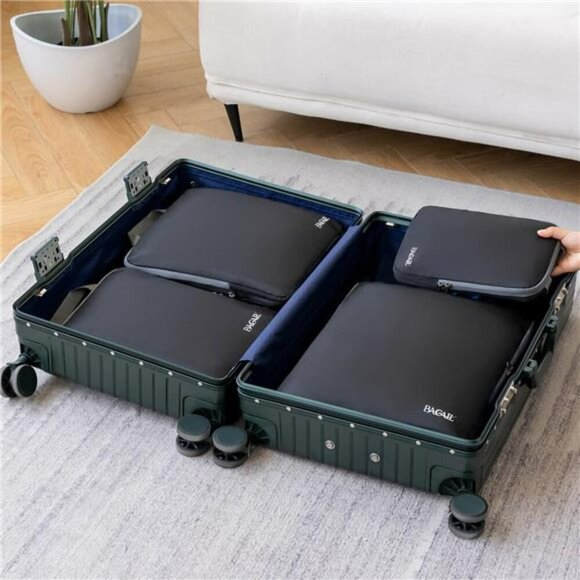 Compression Packing Cubes Set Travel Organizers Expandable Luggage Bags - Picture 2 of 7